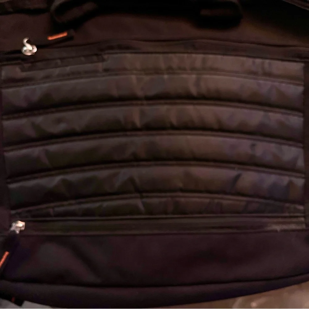 MESSENGER BAG  
Black and Orange with Adjustable Straps Durable Canvas - Picture 9 of 16